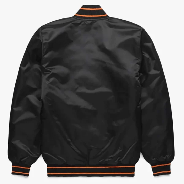 Classic Baltimore Orioles Varsity Black Satin Jacket