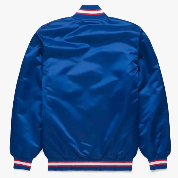 Classic Texas Rangers Varsity Royal Satin Jacket