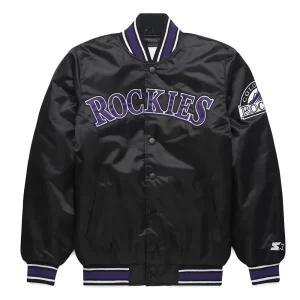 Colorado Rockies Classic Black Satin Jacket
