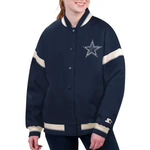 Dallas Cowboys Tournament Navy Blue Varsity Jacket