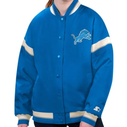 Detroit Lions Tournament Blue Varsity Jacket