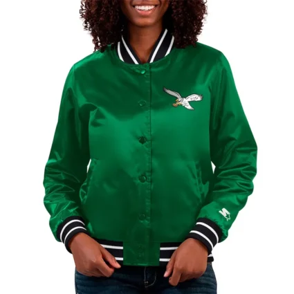 Full Count Philadelphia Eagles Green Satin Jacket