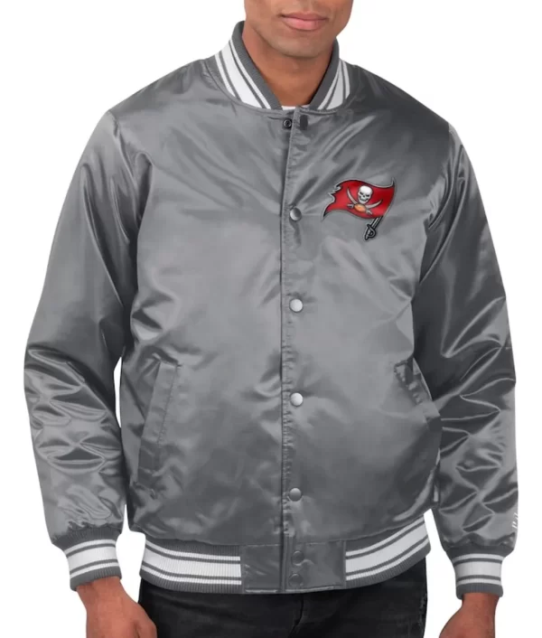 Gray Tampa Bay Buccaneers Locker Room Satin Jacket