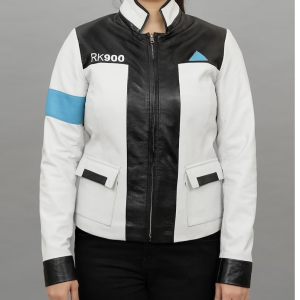 Handmade Detroit Become Human Inspired Connor Leather White Jacket