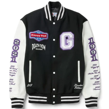 Happy Dad X Death Row Wool Varsity Jacket