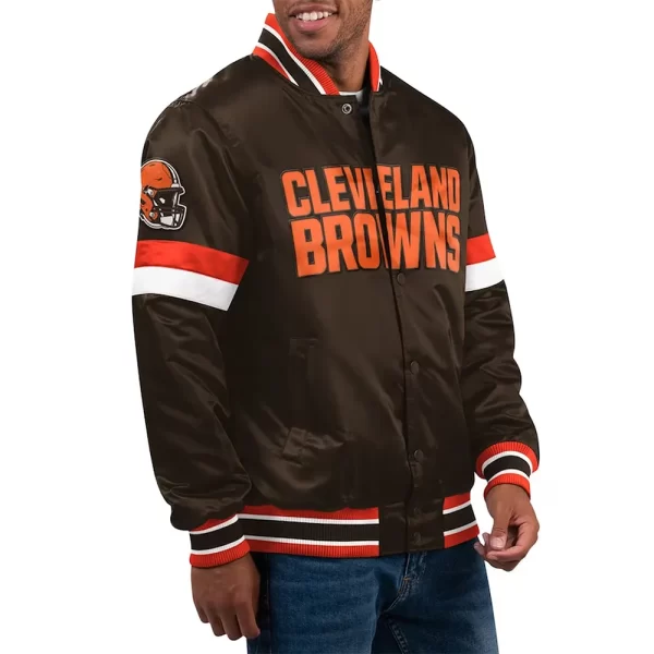 Home Game Cleveland Browns Satin Jacket