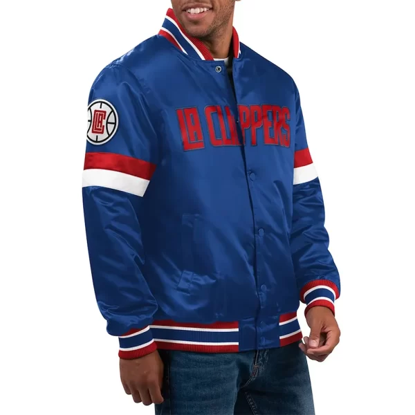 Home Game LA Clippers Royal Blue Satin Jacket