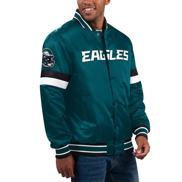 Home Game Philadelphia Eagles Satin Green Jacket