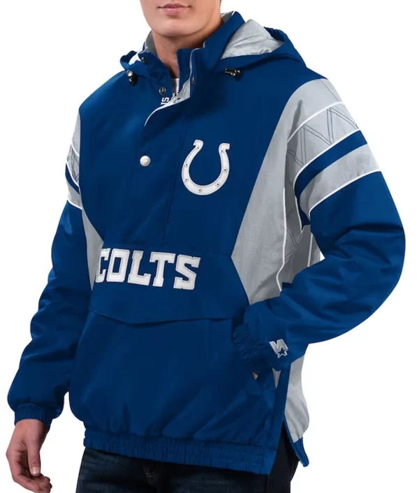 Home Team Indianapolis Colts Royal Blue & Gray Hoodie Jacket