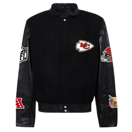 JH Kansas City Chiefs Wool Varsity Black Jacket