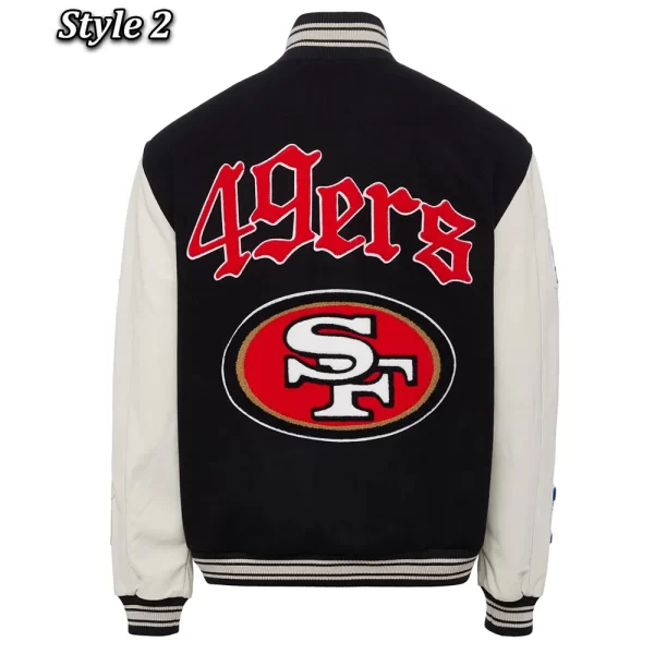 JH San Francisco 49ers Varsity Black Wool Jacket