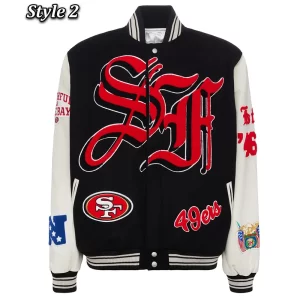 JH San Francisco 49ers Wool Varsity Black Jacket