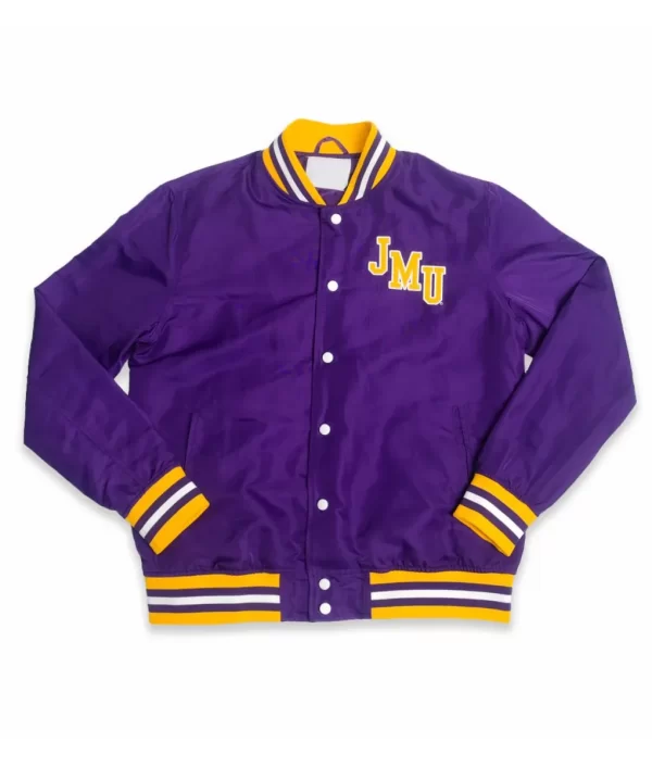 James Madison Dukes Script Purple Satin Jacket