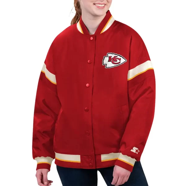 Kansas City Chiefs Tournament Red Varsity Satin Jacket