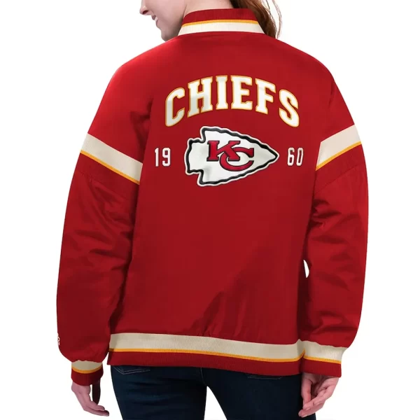 Kansas City Chiefs Tournament Varsity Full-Snap Red Satin Jacket