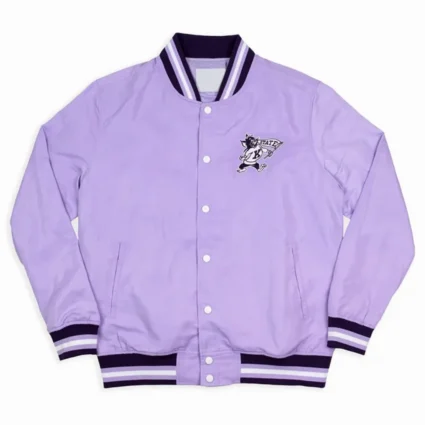 Kansas State Script Retro Bomber Satin Jacket
