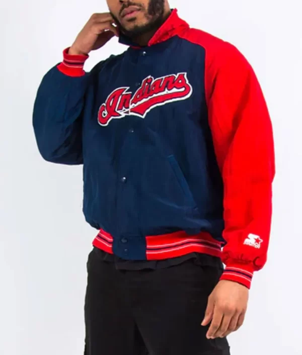 MLB 90’s Cleveland Indians Blue and Red Jackets