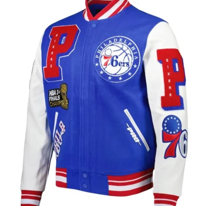 Mash Up Philadelphia 76ers Capsule Royal Blue Varsity Jacket