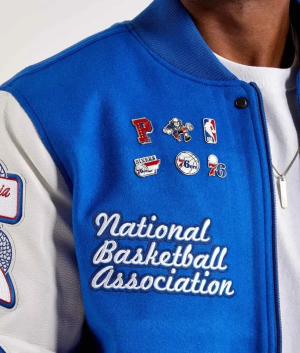 Mash Up Philadelphia 76ers Royal Varsity Jacket