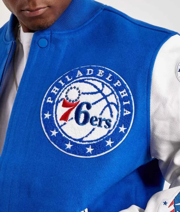 Mash Up Philadelphia 76ers Royal Varsity Jackets