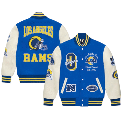 Men's Los Angeles Rams OVO Royal Blue Varsity Jacket
