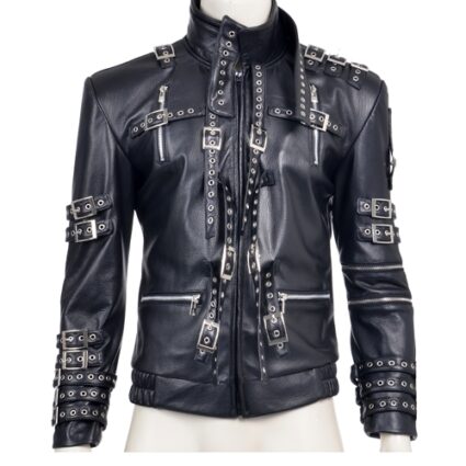 Michael Jackson Genuine Black Leather Jacket