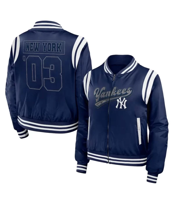 NY Yankees Navy Blue Bomber Jacket