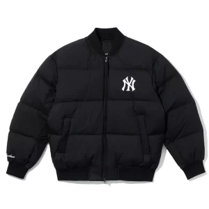 New York Yankees Black Puffer Jacket