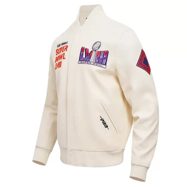 Off White Las Vegas Superbowl LVIII Wool Varsity Jacket