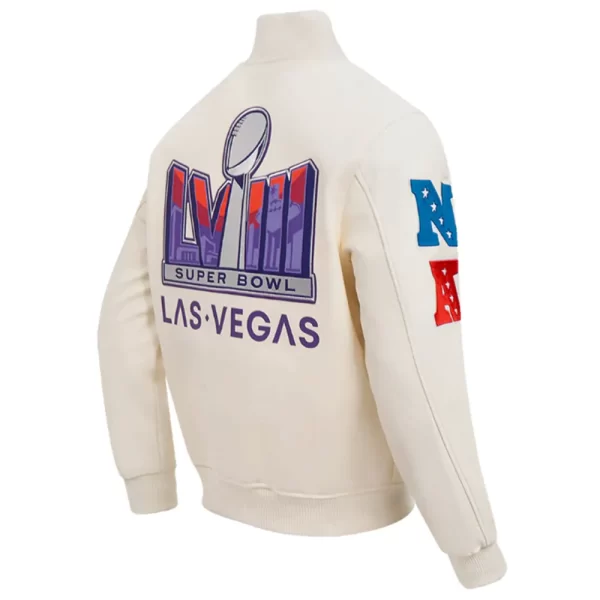 Off White Las Vegas Superbowl LVIII Wool Varsity Jackets