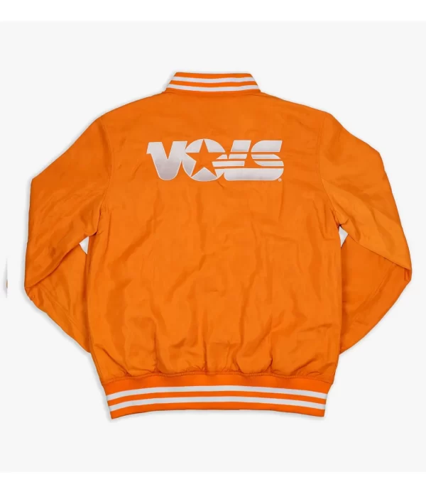 Orange Script Tennessee Vols Bomber Satin Jacket