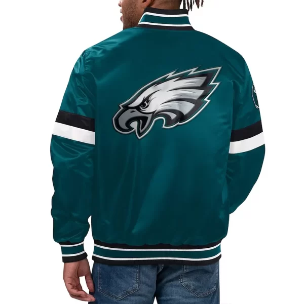 Philadelphia Eagles Home Game Varsity Satin Green Jacket