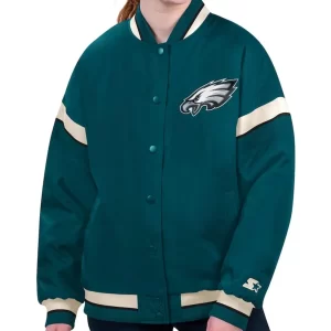Philadelphia Eagles Tournament Midnight Green Varsity Jacket