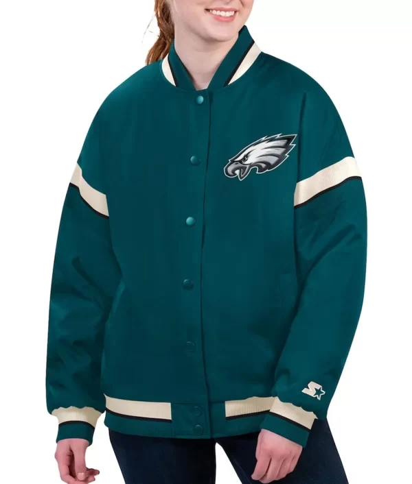 Philadelphia Eagles Tournament Midnight Green Varsity Jacket