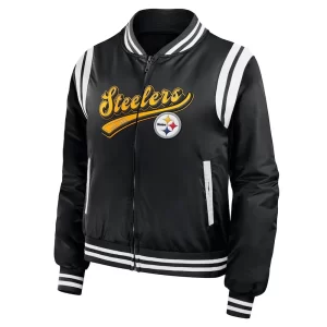 Pittsburgh Steelers Black Bomber Full-Zip Jacket