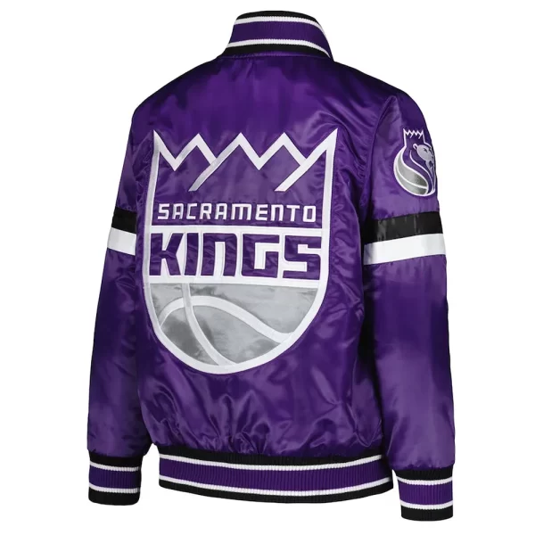 Purple Sacramento Kings Youth Home Game Varsity Satin Jacket