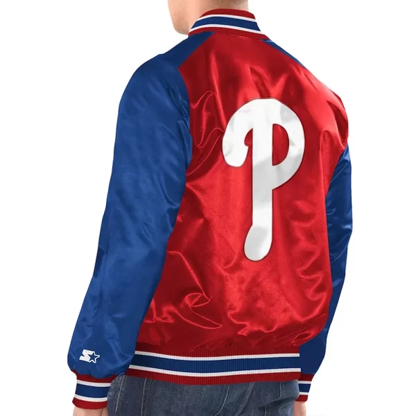 Red & Royal Philadelphia Phillies Varsity Satin Jacket