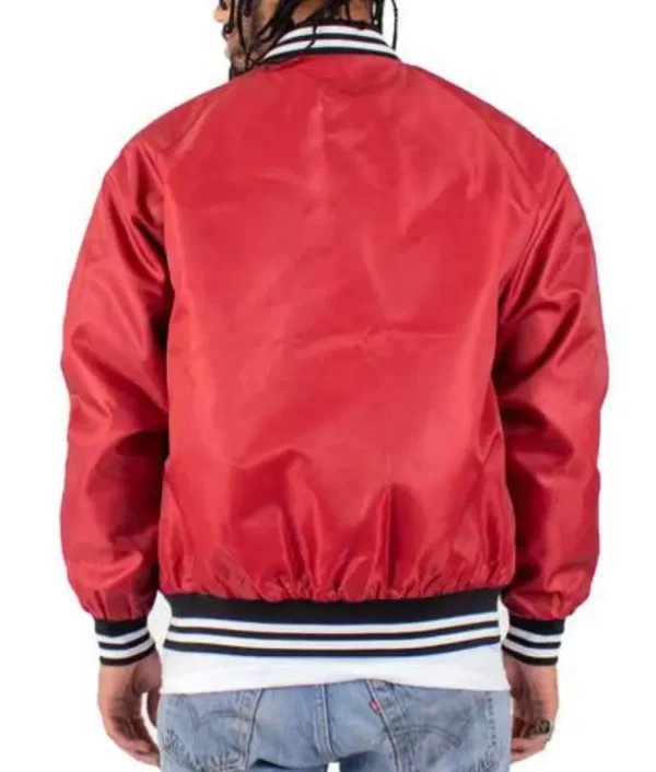 Red Super Bowl LVIII Mayor Quinton Lucas Satin Jacket