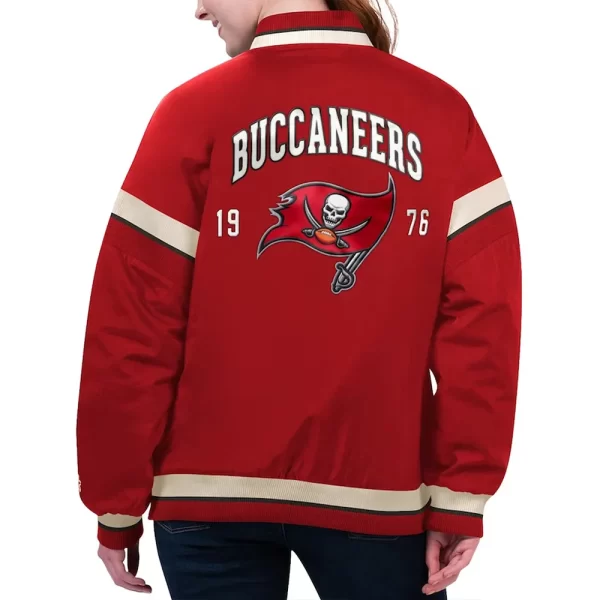 Red Tampa Bay Buccaneers Tournament Varsity Satin Jacket