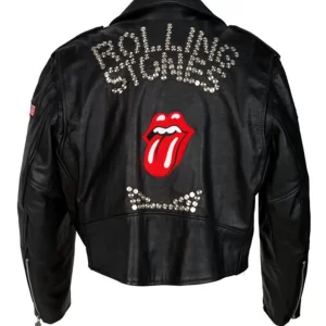 Rolling Stones Steel Wheels Black Leather Jacket