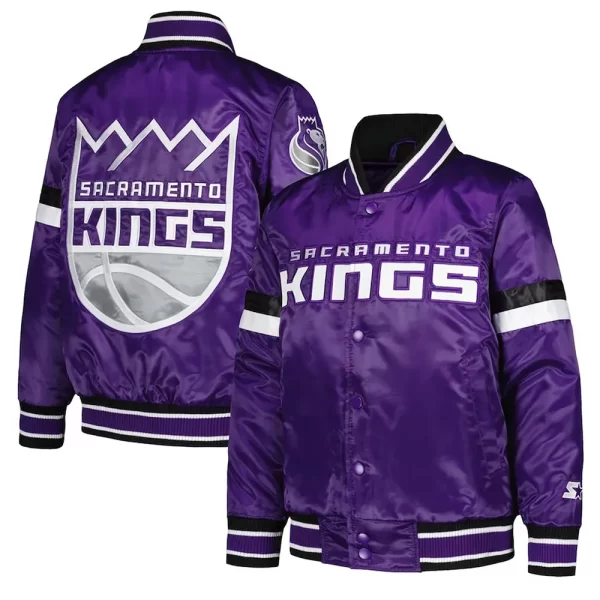 Sacramento Kings Youth Home Game Satin Purple Jacket