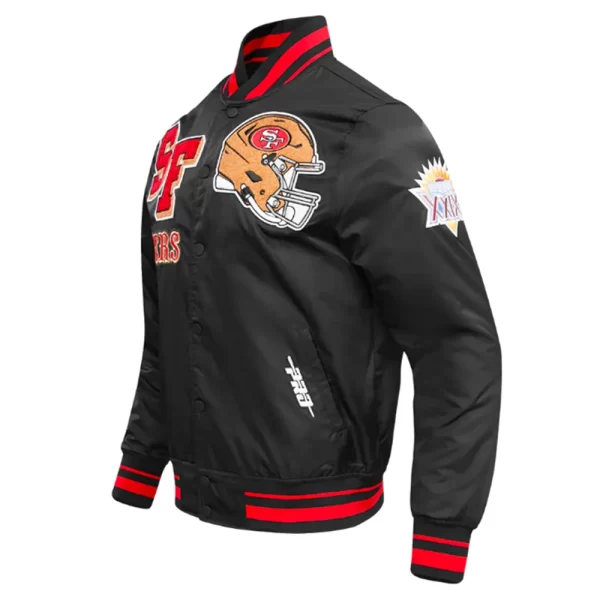 San Francisco 49ers Mashup Rib Satin Jacket