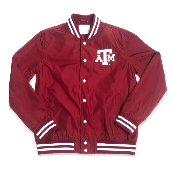 Texas A&M Aggies Vintage Script Satin Bomber Jacket