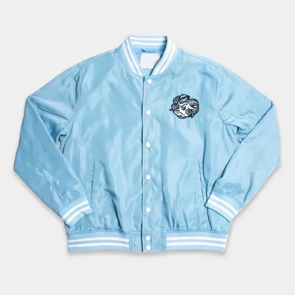 UNC Tar Heels Vintage Rameses Sky Blue Bomber Jacket