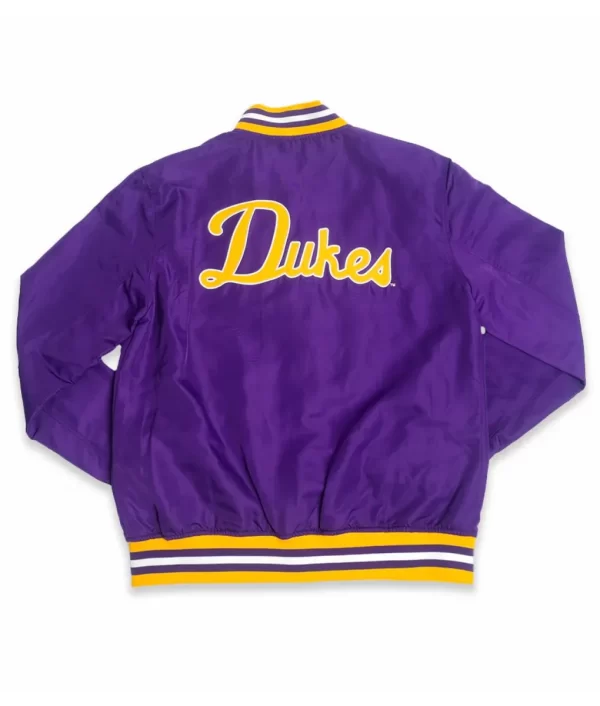 Vintage Script James Madison Dukes Satin Purple Jacket