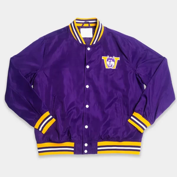 Washington Huskies Script Purple Satin Jacket