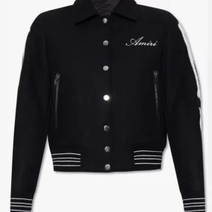 Women’s Amiri Black Wool Varsity Jacket
