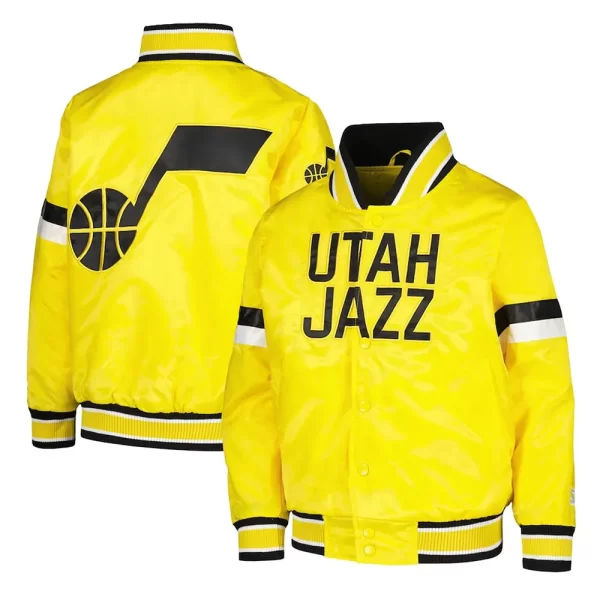 Youth Home Game Utah Jazz Satin Yellow Jacket