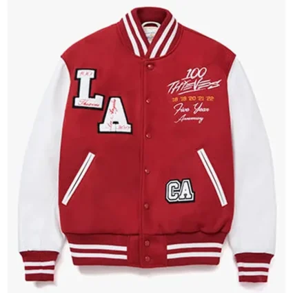 100 Thieves 5-Year Wool Varsity Jacket