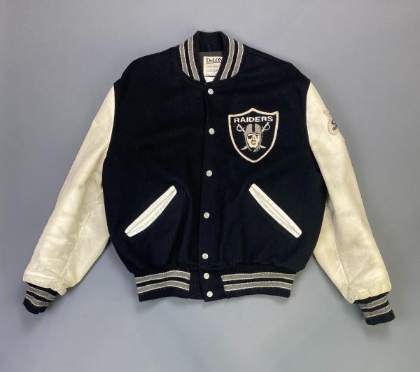 As-is Leather & Wool Raiders Varsity Letterman Jacket